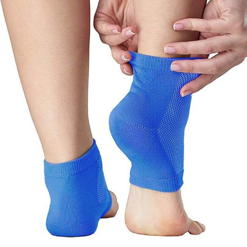 NatraCure Vented Moisturizing Gel Heel Sleeves (Color: Royal Blue) - 3 Pairs - (608-M-RB CAT3PK) - Size: Regular
