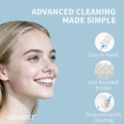 GENKENT 20 Pcs Extra Soft Replacement Toothbrush Heads Compatible with Oral B