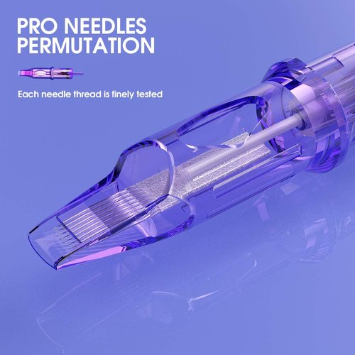 Mast Pro Tattoo Cartridge Needles 20Pcs 1025RM Disposable Membrane Premium Needles Bugpin Curved/Round Magnum for Artists & Beginners
