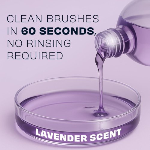 Original Lavender Makeup Brush Cleaner - Professional Cleanser for Makeup Brushes - Quick-Drying, Rinse-Free Formula - Removes Stubborn Waterproof Make Up, 16 oz