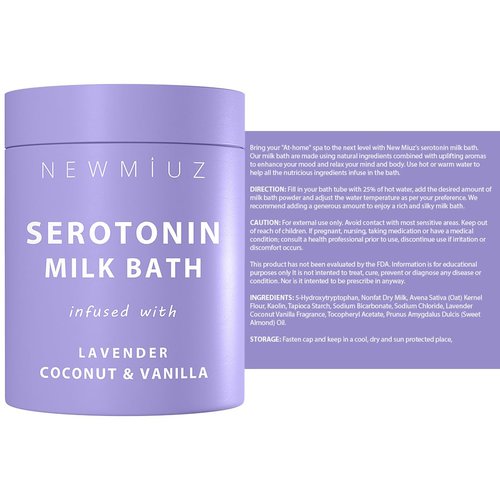 Creamy Coconut Lavender Milk Bath Soak Powder Moisturize Skin Calm Vanilla Luxury Spa Salt Destress Relaxation Gift for Women Perfect Stocking Stuffer