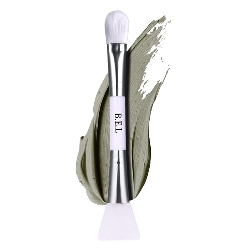 Bare Essentials Living - Clay Face Mask Brush | Dual Soft Silicone Applicator Tool, White