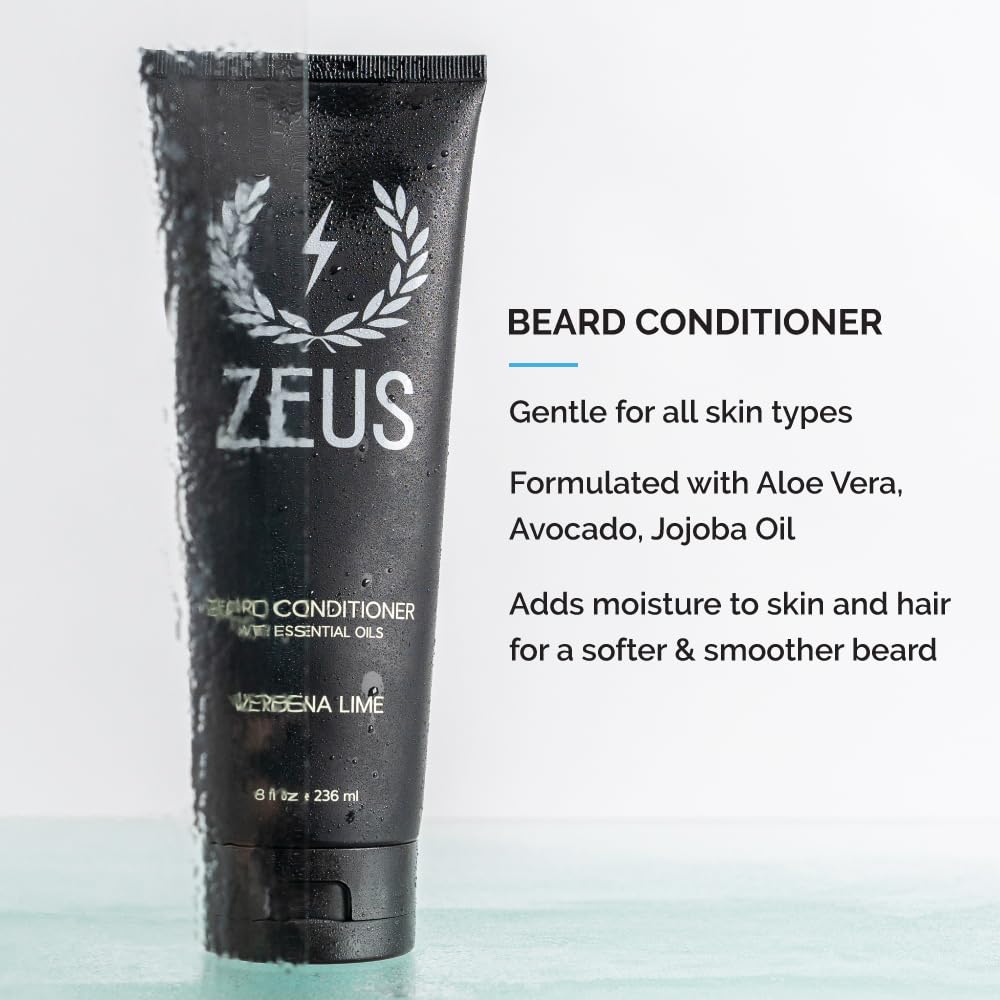 ZEUS Starter Beard Wash & Beard Oil Kit for Men, Softens, Hydrates & Moisturizes Facial Hair, Promotes Healthy Growth & Shine (Made In USA) Vanilla Rum