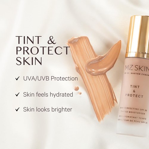 MZ SKIN Tinted Moisturizer SPF 30 - Skin Perfecting Formula with Hyaluronic Acid & Vitamin C | 1.01 fl oz