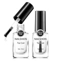 Skiennix Clear Nail Polish - Glossy Top Coat with Quick Air Dry Formula | Long-Lasting High Shine Finish, 2 Pack