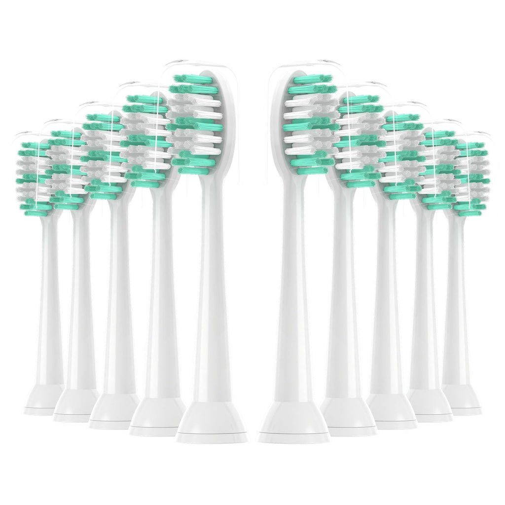 XIAOHEAD Replacement Toothbrush Heads 10 Pack for AquaSonic Black Series for Vibe Series Black Series pro, and for Duo Series pro Electric Toothbrush,Whtie