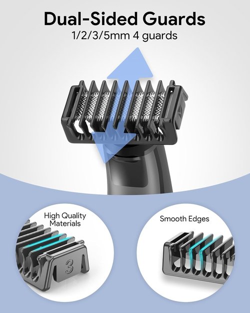 Guide Guards with Stand - Premium Replacement Combs for O Blade QP2724, QP2834, QP25XX, QP26XX, QP65XX, QP66XX | 6PC Set with 1/2/3/5mm Sizes