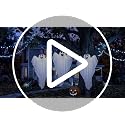 3ft Lighted Hanging Ghost Decorations with Hats - Outdoor Halloween Ghosts Set of 3 with 45 LEDs