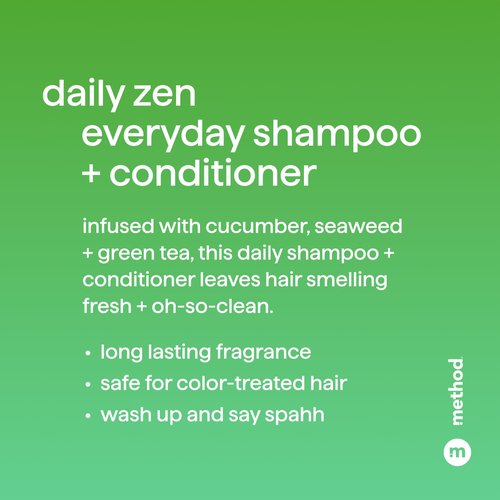 Method Daily Shampoo - Daily Zen Scent | Nourishing Formula in 3.4oz Size