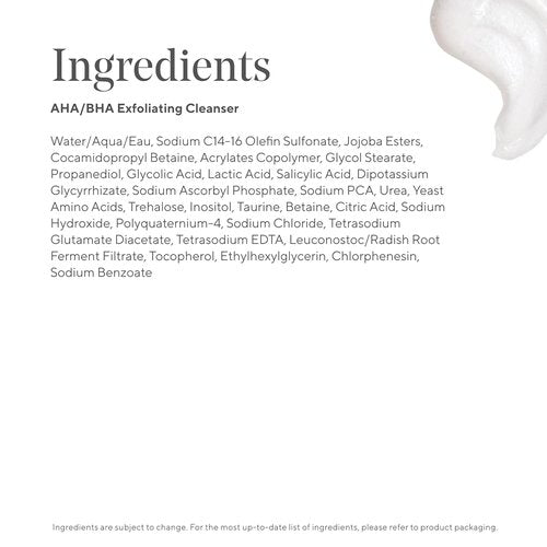 Murad AHA/BHA Exfoliating Cleanser - Triple-Action Exfoliator with Salicylic, Lactic & Glycolic Acids - Creamy Face Wash for Smoother Skin