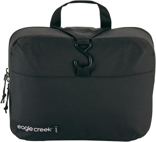 Eagle Creek Pack-It Reveal Hanging Toiletry Kit - Water-Resistant, Hangs Flat with Multiple Pockets - Az Blue/Grey