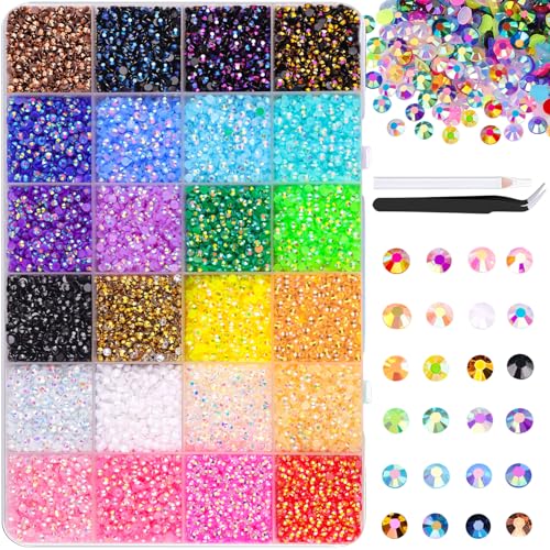 Jelly Multicolored Resin Rhinestones 3mm - Large Pack for Crafting & DIY Projects