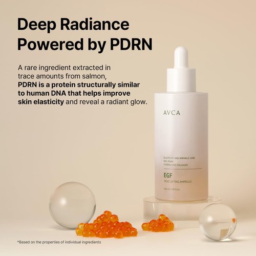 AVCA EGF & PDRN Lifting Serum 100ml(3.38 fl. oz) – Firming & Elasticity Support with Hydrolyzed Collagen + Panthenol, Improves Look of Fine Lines, K-Beauty