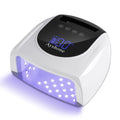 Ayshone Cordless Rechargeable UV Nail Lamp,96W UV Light for Gel Nails with Metal Base,Professional Fast Charger Curing Lamp,4 Timer Setting and Smart Sensor(White)