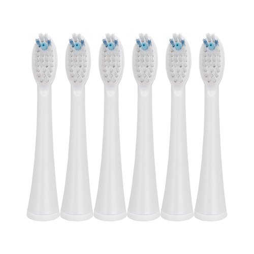 Toothbrush Heads Replacement for Waterpik SF-02W, SF-03W, SF-01W Sonic Fushion 2.0 Model, Brush Head with Cover 6 PCS, White