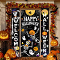 Halloween Skeleton Door Cover & Banner Set - Skeleton Variation