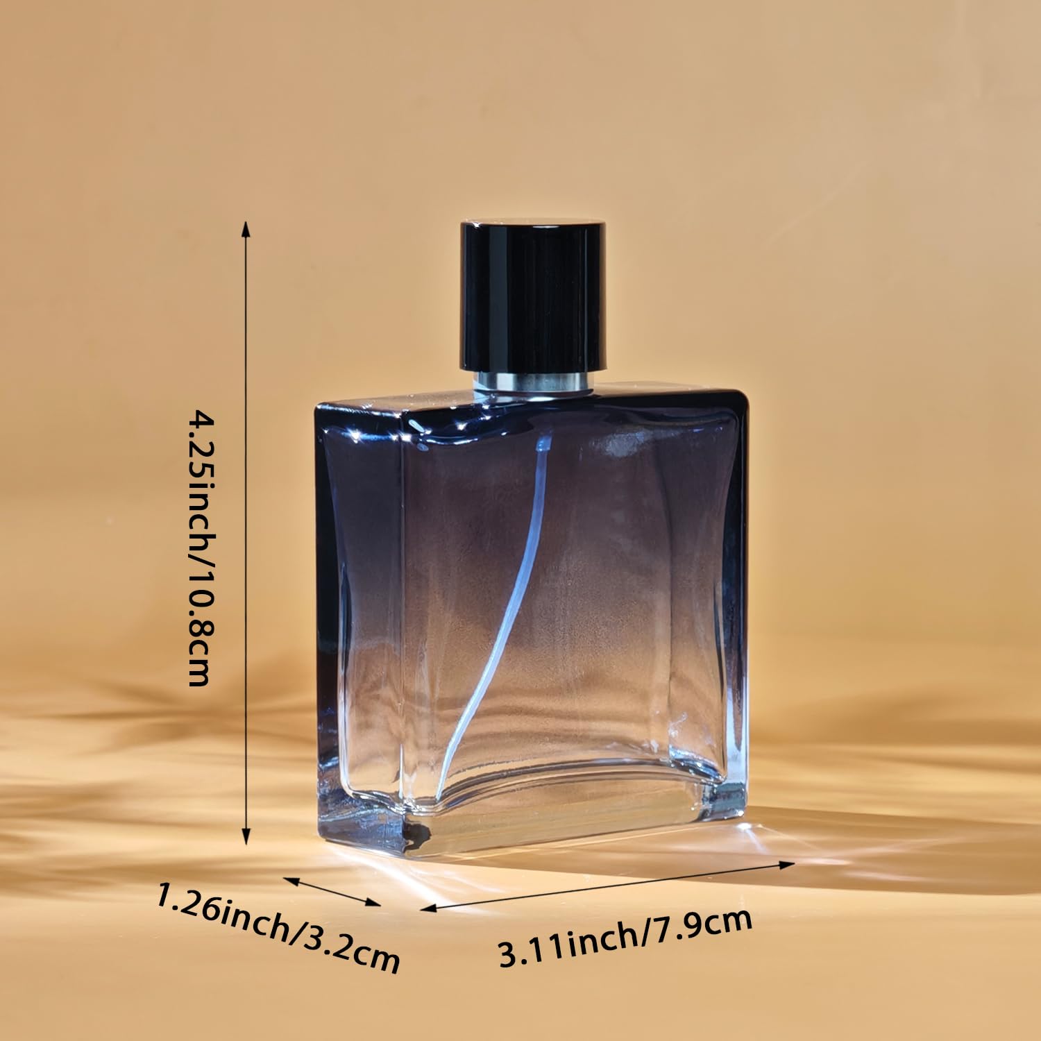 Yerpkefey 100ml/3.4 Oz Glass Spray Bottle Perfume Atomizer,Empty Refillable Perfume Spray Bottle with 3 Kinds of Dispenser (A3)