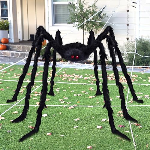 Giant Halloween Spider Decoration - 108 Inch Outdoor & Indoor Haunted House Prop