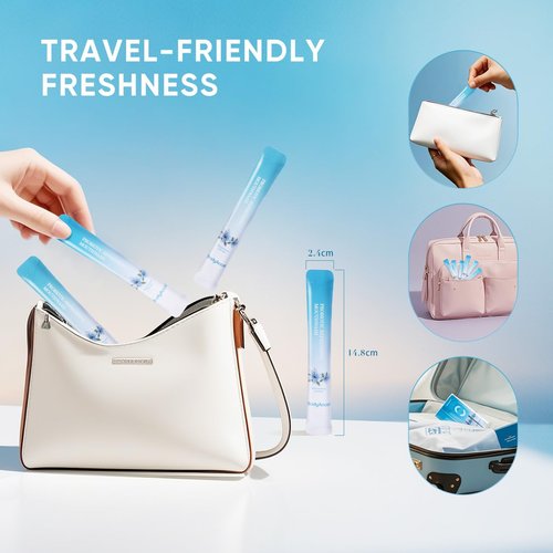 BodyAccel Mouthwash Travel Size, Portable Fresh Breath Mouthwash, Alcohol-Free, Free Fresh Breath Mint Mouth Wash for Adults 7.4f1.0z (11ml*20)