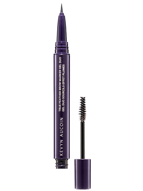 Kevyn Aucoin Women's True Feather Brow Marker Gel Duo, Dark Brunette, Grey, 1 Count (Pack of 1)