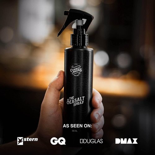 CHARLEMAGNE Hair Styling Comb & Sea Salt Spray Set for Men | 19CM Comb & 200ML Spray