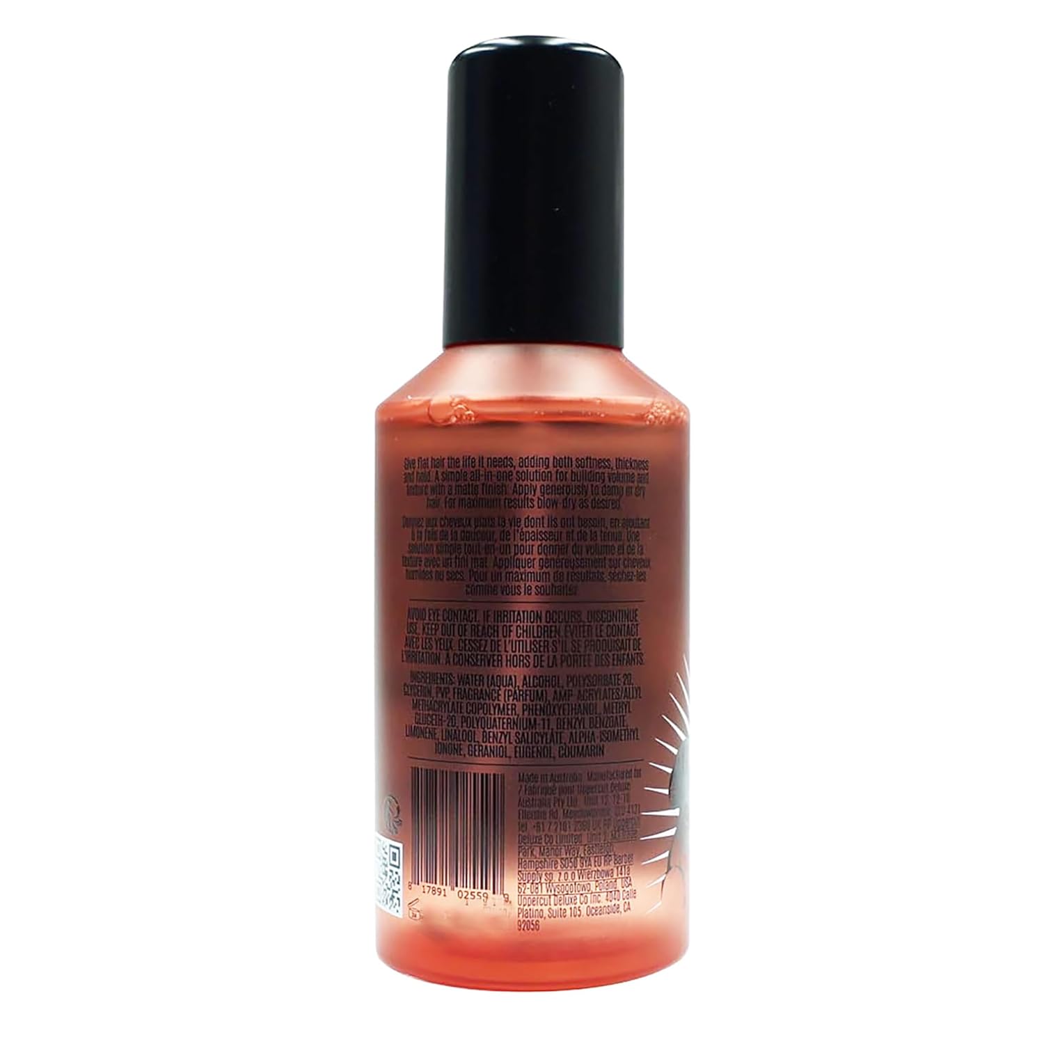 Uppercut Deluxe Clay Spray for Men - Texturizing Volume Spray with Natural Matte Finish | 5.0 oz for Medium to Long Hair