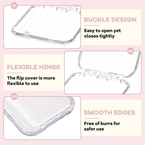 BMHHWAI 14Pcs Press On Nail Storage Box with 60Pcs Adhesive Double Sided Tape, Press on Nail Packaging Supplies False Nails Display Cases Boxes for Nail Art Salon Business(Clear)