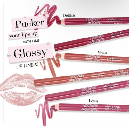Girlactik Glossy Lip Liner - Moisturizing Lip Pencil for Smooth, Creamy Finish | Vegan & Cruelty-Free (Delilah)