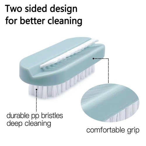 Nail Brush for Cleaning Fingernails Two Sided Hand Fingernail Scrub Brush Soft Stiff Bristles Nail Scrubber Brushes for men women kids,4 PCS