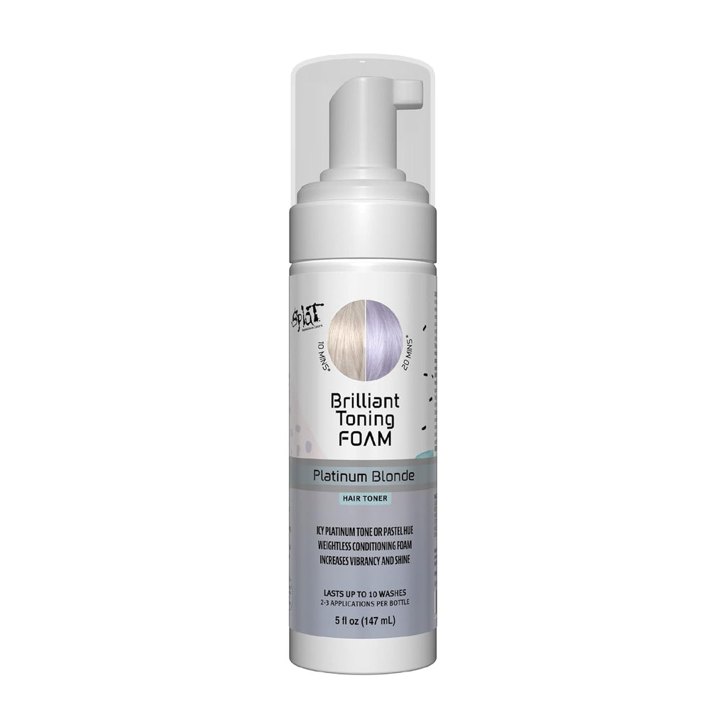 Splat Brilliant Toning Foam - Platinum Blonde Hair Toner | Lasts Up to 10 Washes, Vegan & Cruelty-Free, 5 oz.