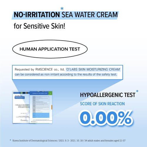 O'LABS Skin Moisturizing Cream - Anti-Aging Facial Cream with Deep Sea Water | 60ml / 2.02 fl. oz.
