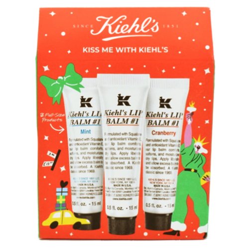 Kiehl's Lip Balm Treatment Set - 3-Piece Collection in Mint, Cranberry & Original Flavors