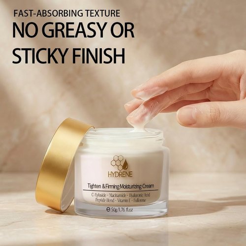 HYDRÈNE Night Cream for Women Firming & Tightening Face Moisturizer with Niacinamide, Peptides, Hyaluronic Acid & Vitamin E – Hydrating Skincare for Dry, Mature Skin, 1.76 fl.oz