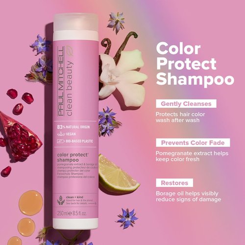 Paul Mitchell Clean Beauty Color Protect Shampoo - Gently Cleanses & Protects Color-Treated Hair