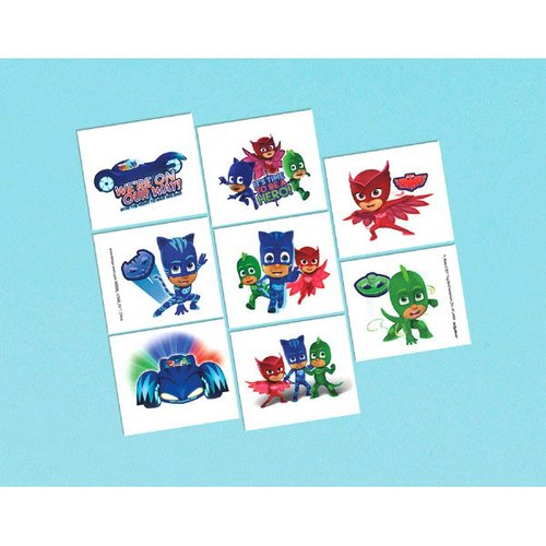 Amscan CP 'PJ Masks' Tattoos, Party Favor, 96 Ct.