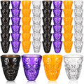 48 Pieces Halloween Skull Shot Glasses Set - Unbreakable Plastic Drinkware for Parties