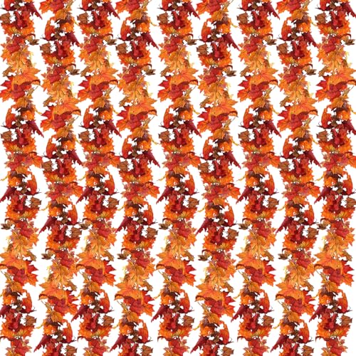36 Pack Fall Leaf Garland 212.4Ft Autumn Maple Leaves Thanksgiving Decor
