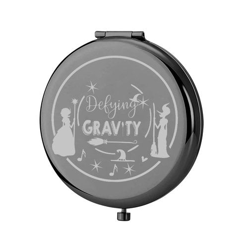 KEYCHIN Witch Pocket Mirror Elphaba and Glinda Fans Gifts Defying Gravity Witch Compact Makeup Mirror Broadway Elphaba and Glinda Witch Merch (Defying Gravity-Bl)