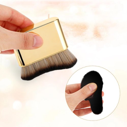 Divina Vitae Self Tan Brush - Soft Body Makeup Tool for Flawless Tanning | Portable Gold Design