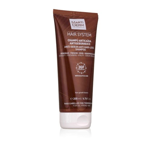 Martiderm Hair System 3GF Antiseborrheic Shampoo - 200ml for Healthy Scalp & Hair
