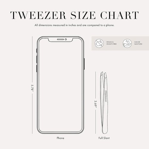 Tweezerman Stainless Steel Slant Tweezer - Eyebrow Tweezers For Women and Men (Sky Blue)