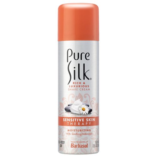 Pure Silk Sensitive Skin Spa Therapy Shave Cream for Women, 7.25 Oz, Pack of 6