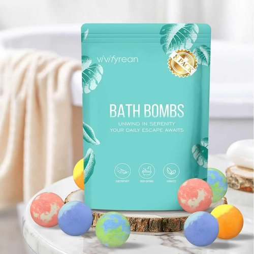 Bath Bombs for Women Gift Set, 8 Organic Bath Bombs Valentines Day, Birthday Gifts for Women, Girls, Adults, Relaxation Home SPA Bubble Bath, Self Care for Wife, Mother, Girlfriend
