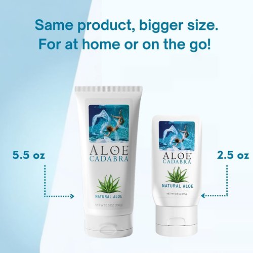 Aloe Cadabra Personal Lubricant - Organic Water-Based Aloe Lube for Couples | pH Balanced, Unscented (2.5 oz)