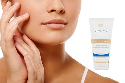 Salcoll Pure Bioactive Anti-Aging Collagen Repair Hand Cream - Hypoallergenic Moisturizing Lotion, Dry Skin Relief, All Skin Types, 150 ml