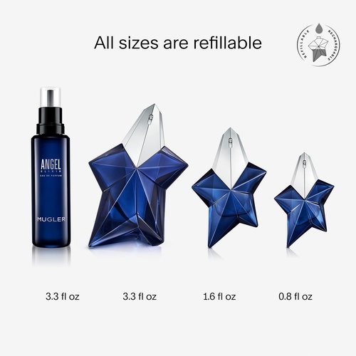 Mugler Angel Elixir - Eau de Parfum for Women - Floral & Woody Scent with Sandalwood, Amber & Vanilla