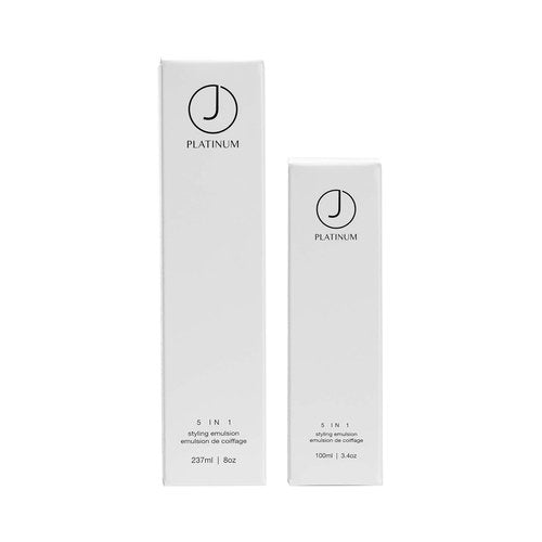 J Beverly Hills Platinum Leave-In Styling Emulsion Cream - Argan Oil Heat Protection (3.4 Oz, 8 Oz)