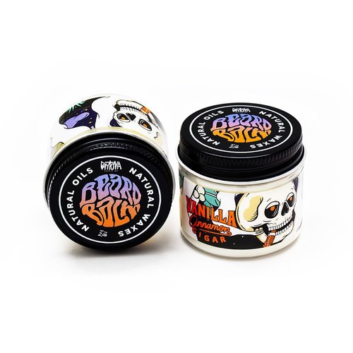 Skiennix Beard Balm - Vanilla Cinnamon Cigar Scent for Soft, Manageable Facial Hair