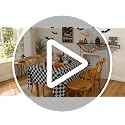 Black and White Checkered Tablecloth 57 x 84 Inch - Waterproof Gingham Dining Cover - Variation of THIS listing: Black / 84" x 57"