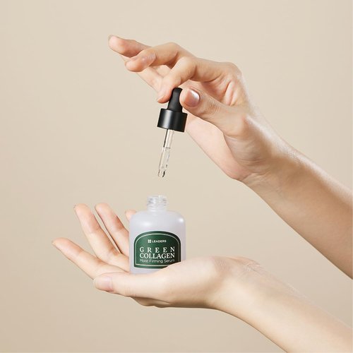 Leaders Green Collagen Serum - Vegan Anti-Aging Moisturizer for Firm Skin | 30ml Hydration & Elasticity